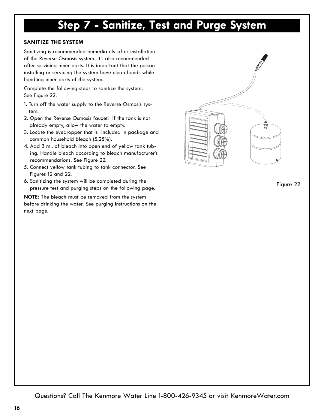 Kenmore 625.38556 owner manual Sanitizethesystem 