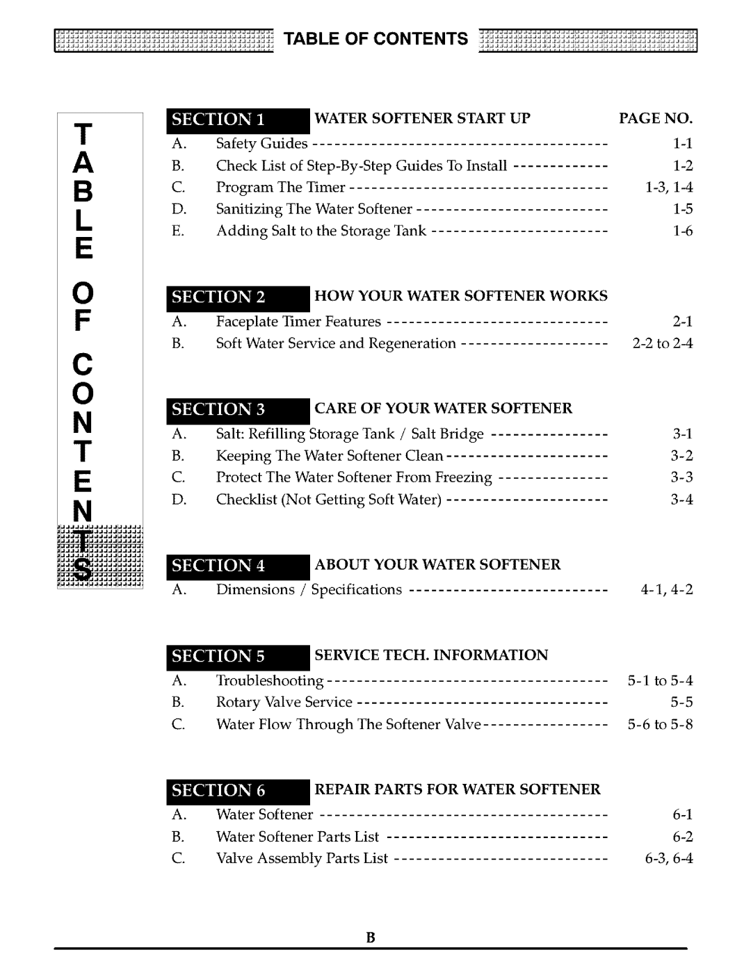 Kenmore 625.38811 owner manual Contents 