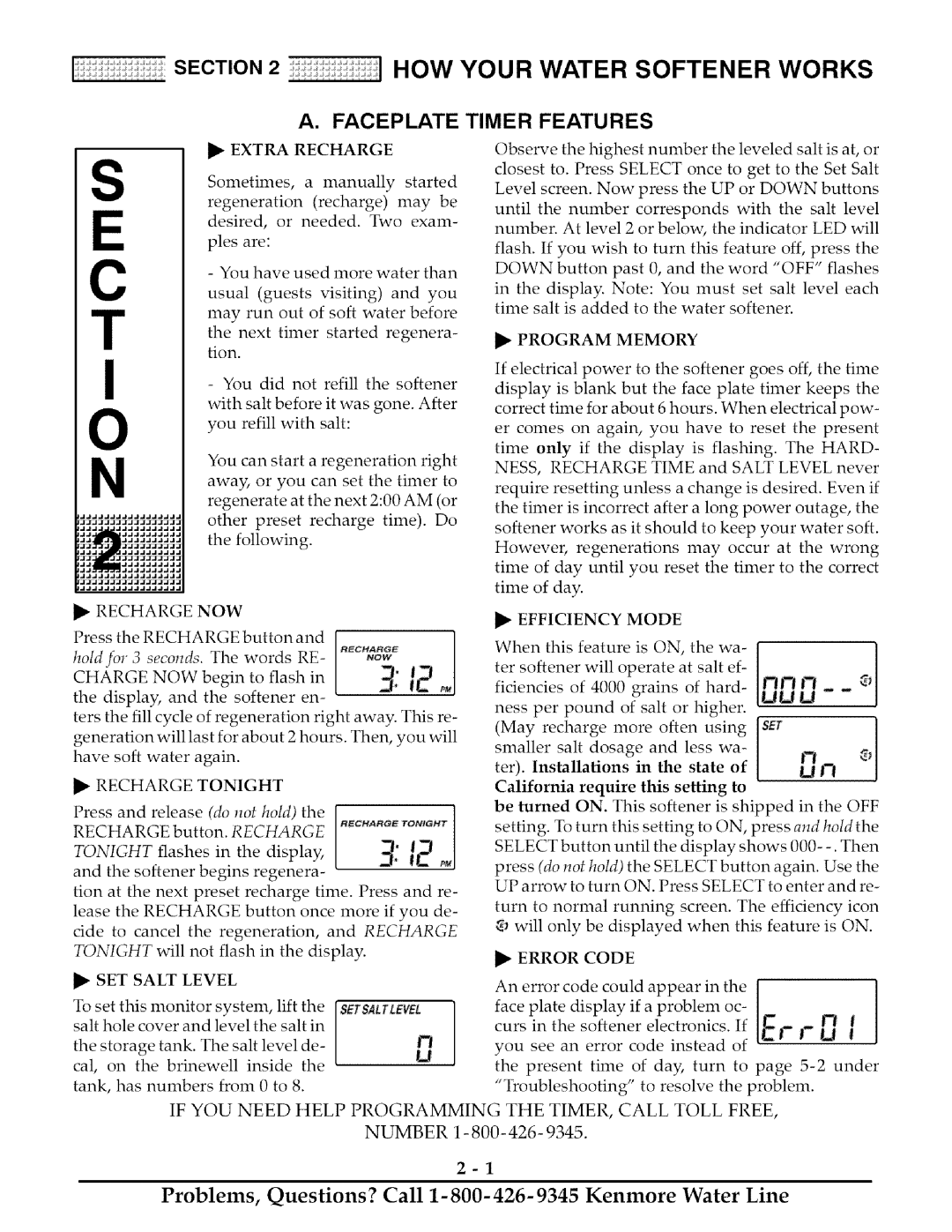 Kenmore 625.38817, 625.38818 owner manual Faceplate Timer Features, AR Tonigiht, Installations 