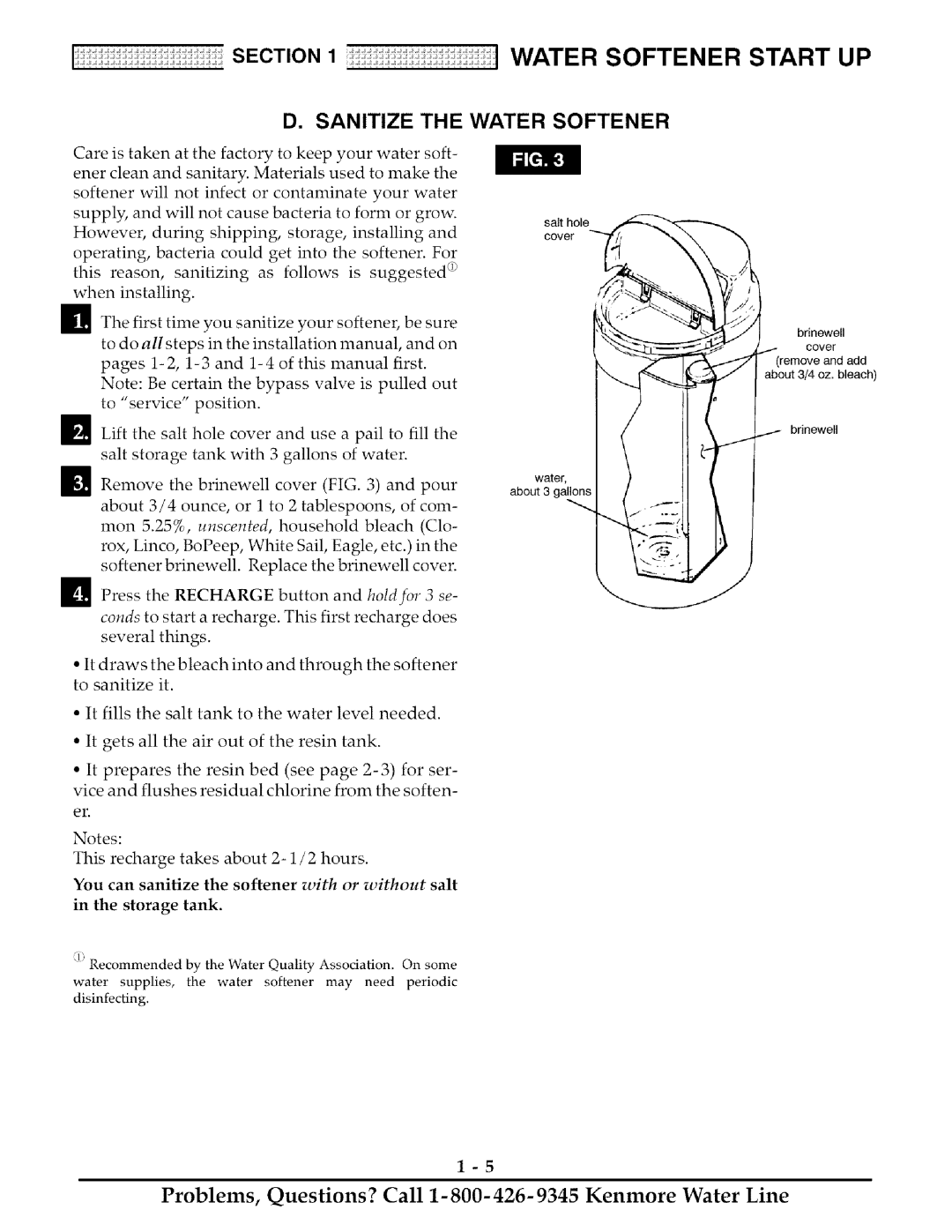 Kenmore 625.38817, 625.38818 owner manual Sanitize the Water Softener, All 