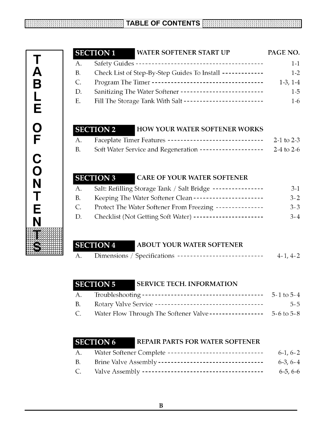 Kenmore 625.38825 owner manual Contents t 