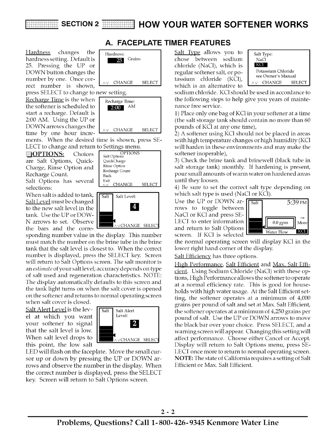 Kenmore 625.38888 owner manual Faceplate Timer Features, Change, Leci 