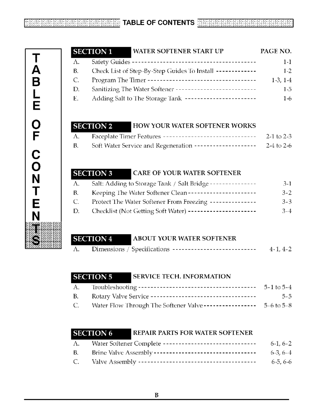 Kenmore 625.38888 owner manual Care of Your Water Softener, Water Softener Start UP 