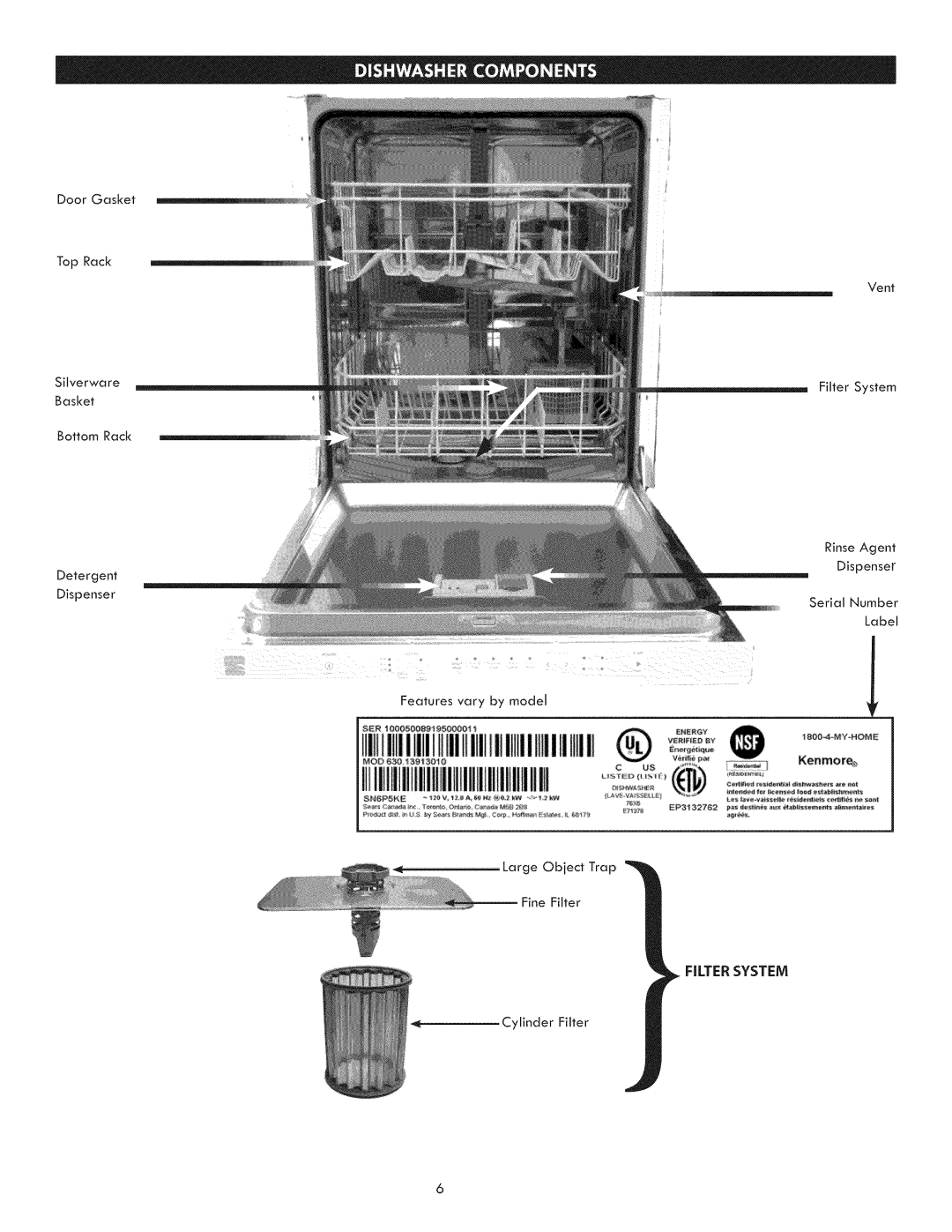 Kenmore 630.1391, 630.1390 manual IIIIIllIlllllllllll!lllliiIll$1111l 