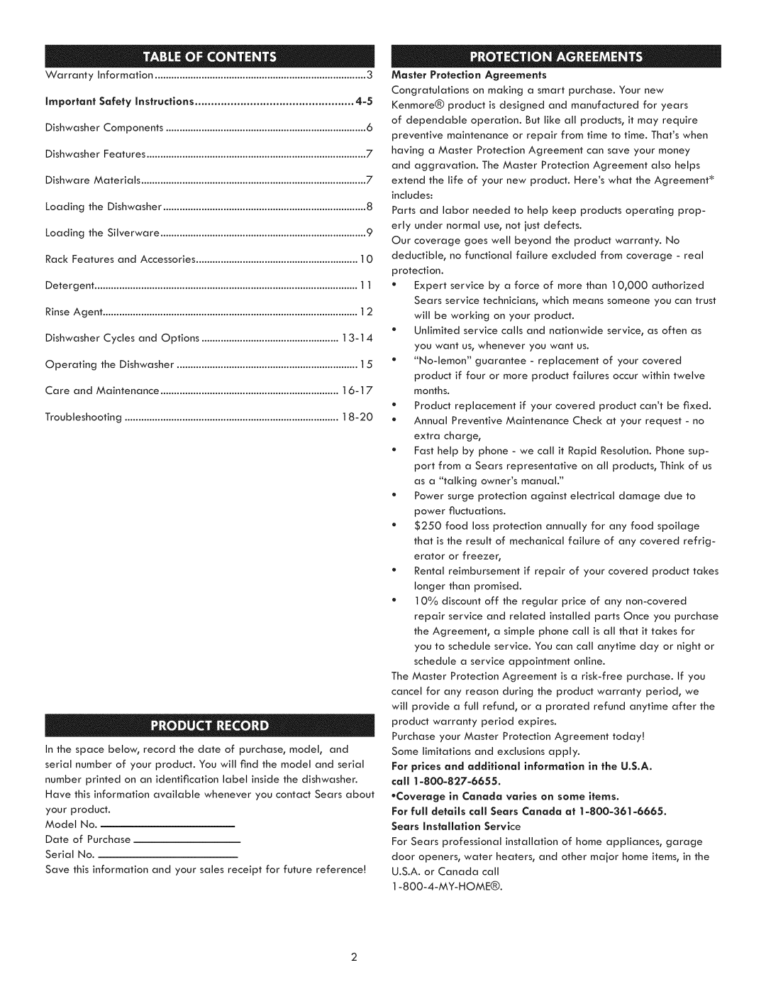 Kenmore 630.1395 manual Safety 