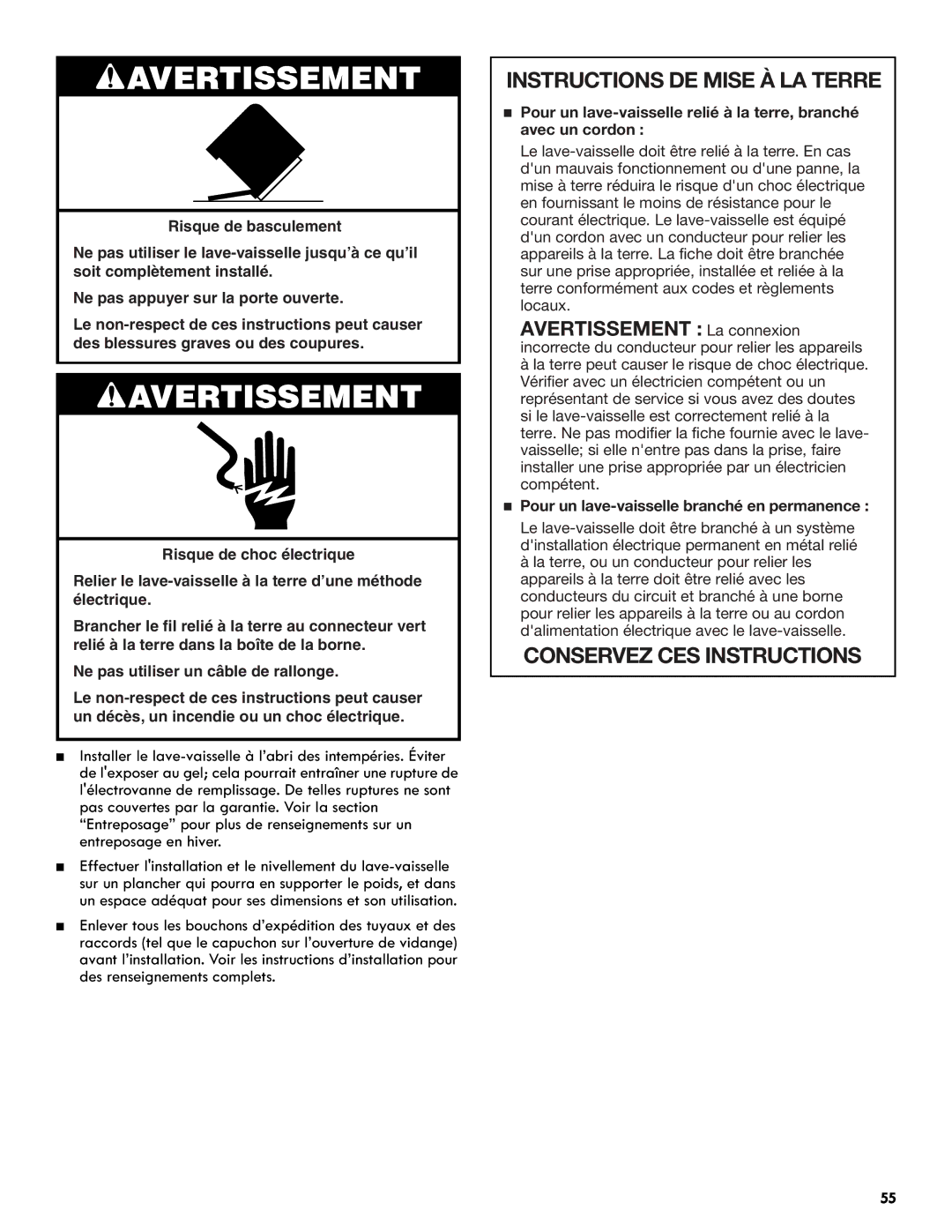 Kenmore 665.1327 manual Conservez CES Instructions 