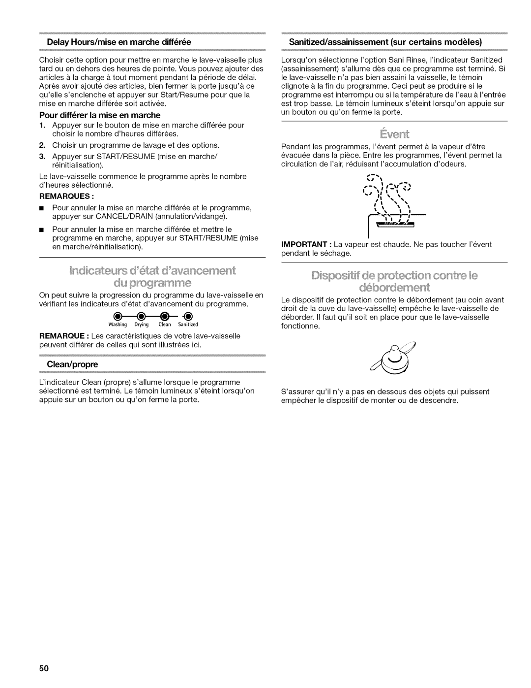 Kenmore 665.1346, 665.1347, 665.1324, 665.1345, 665.77925 Delay Hours/mise en marche diffre, Pour diffrer la mise en marche 