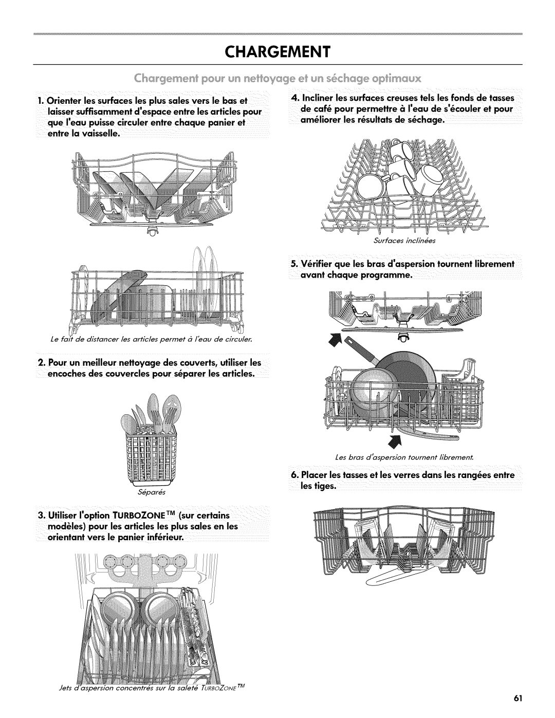 Kenmore 665.1404 manual Chargement 