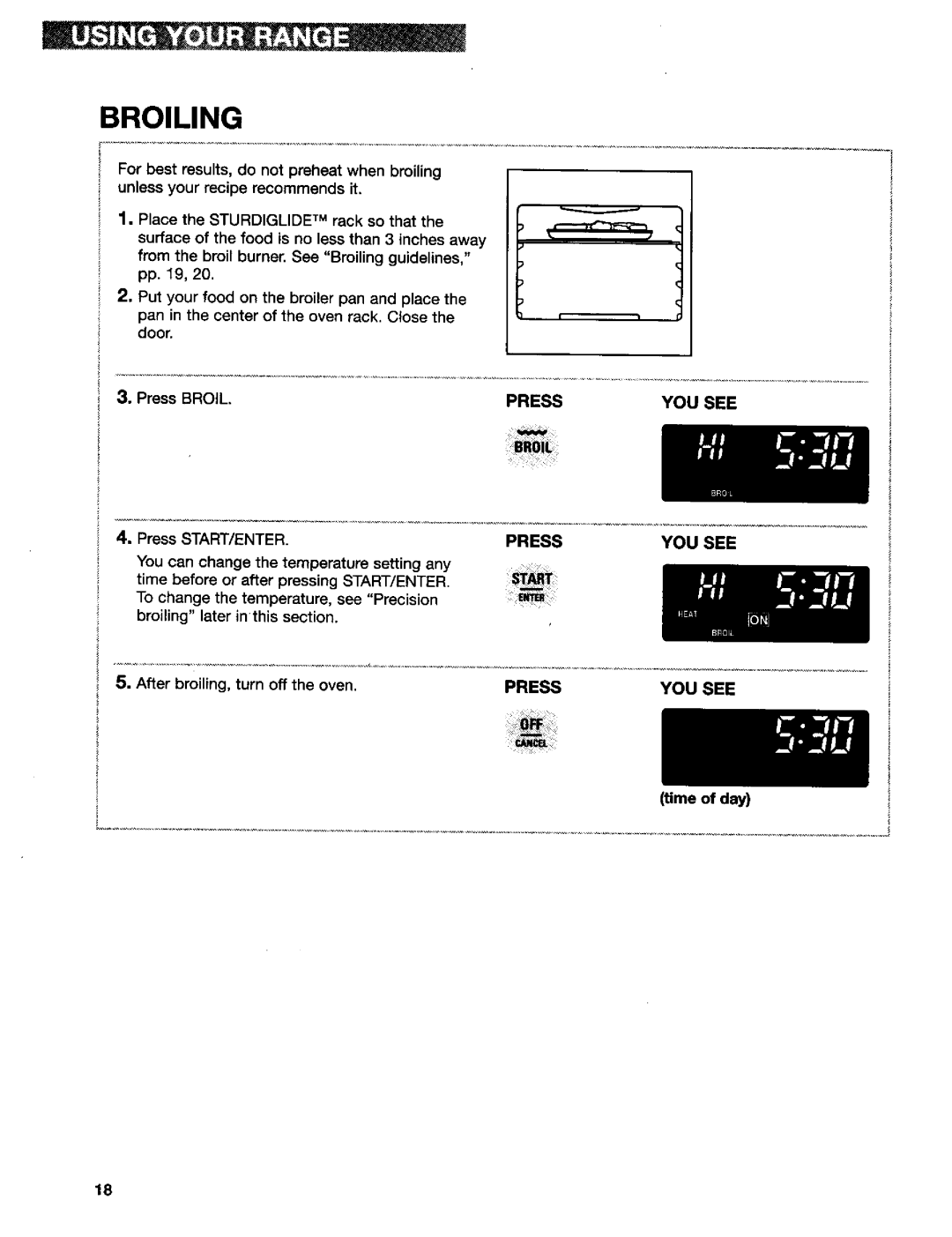 Kenmore 665.75837, 665.75839, 665.75832 manual Broiling 