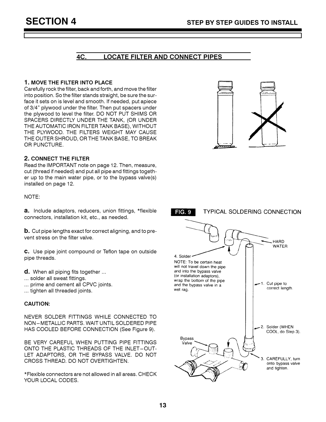 Kenmore 7146611 4C. Locate Filter, Step by Step Guides to Install Connect Pipes, Move the Filter Into Place 