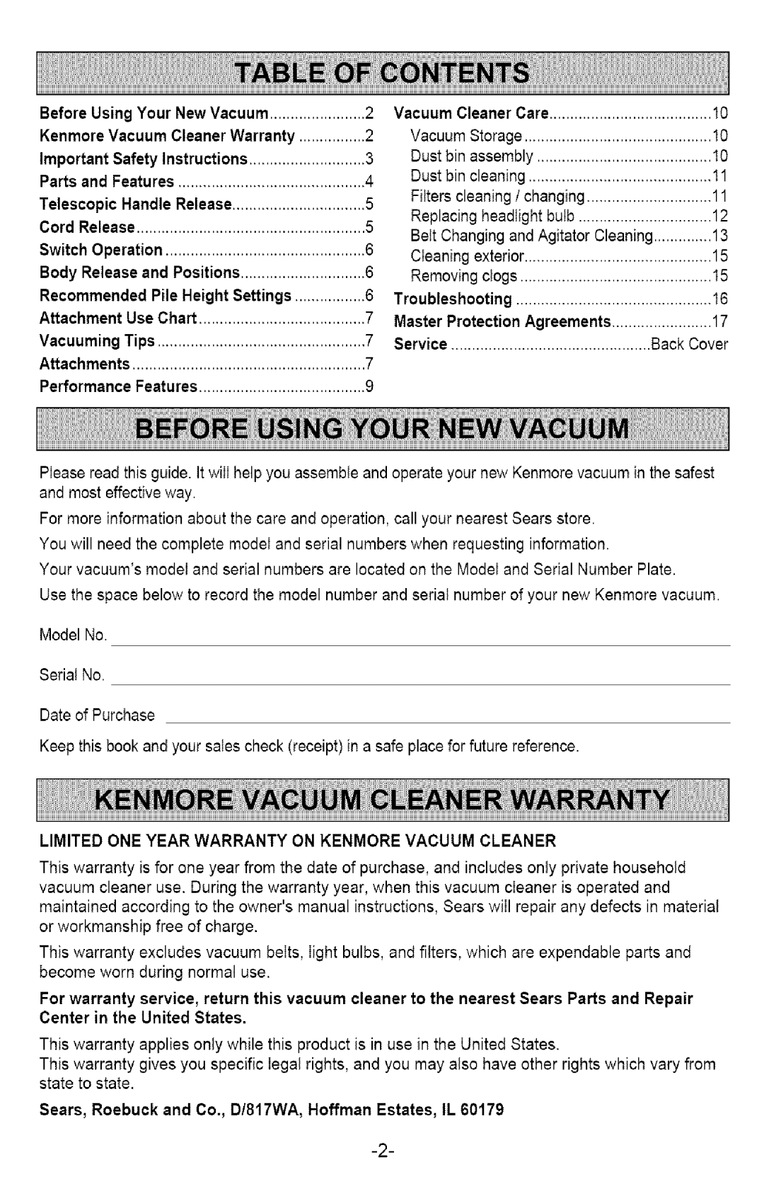 Kenmore 721.358205 owner manual Switch Operation Body Releaseand Positions, Master Protection 