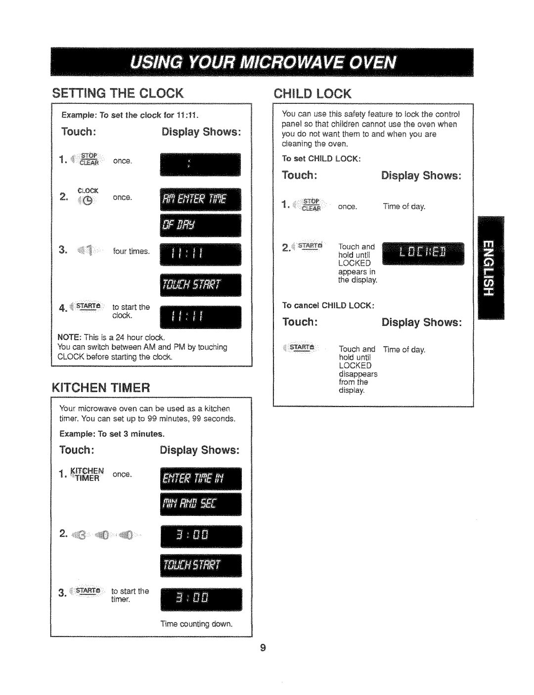 Kenmore 721.61289, 721.61282 manual Child Lock 