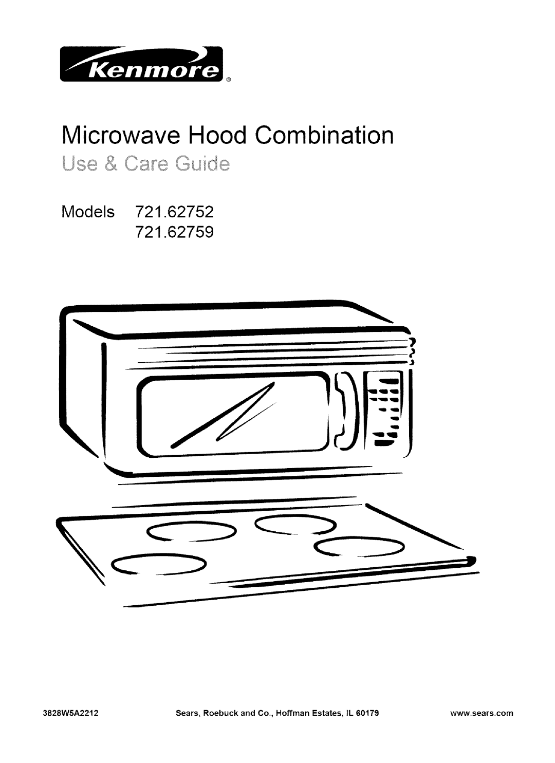 Kenmore 721.62759, 721.62752 manual Models, Microwave Hood Combination 
