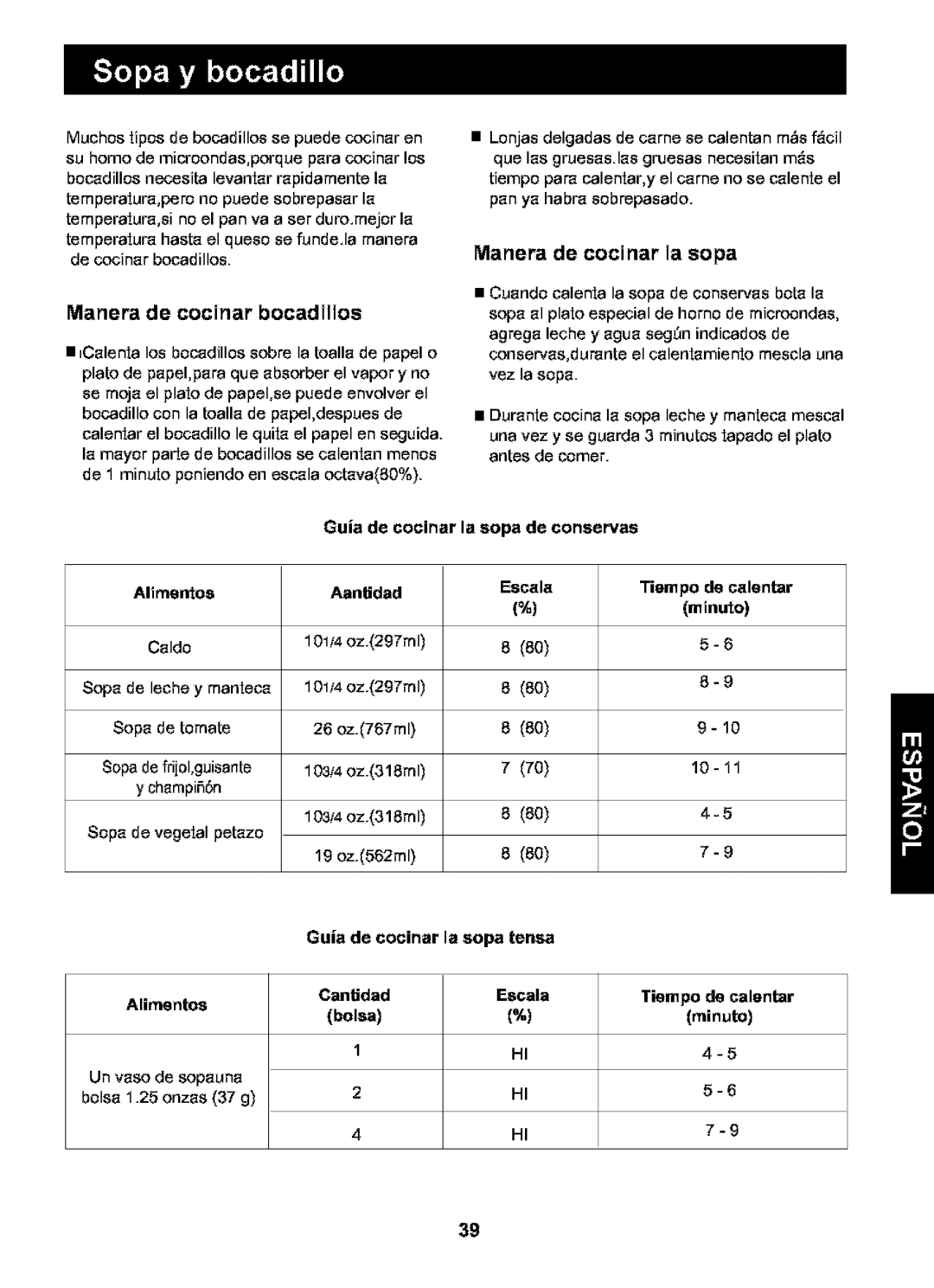 Kenmore 721.63102 Manera de cocinar bocadillos, Manera de cocinar la sopa, Guia de cocinar la sopa de conservas, Alimentos 