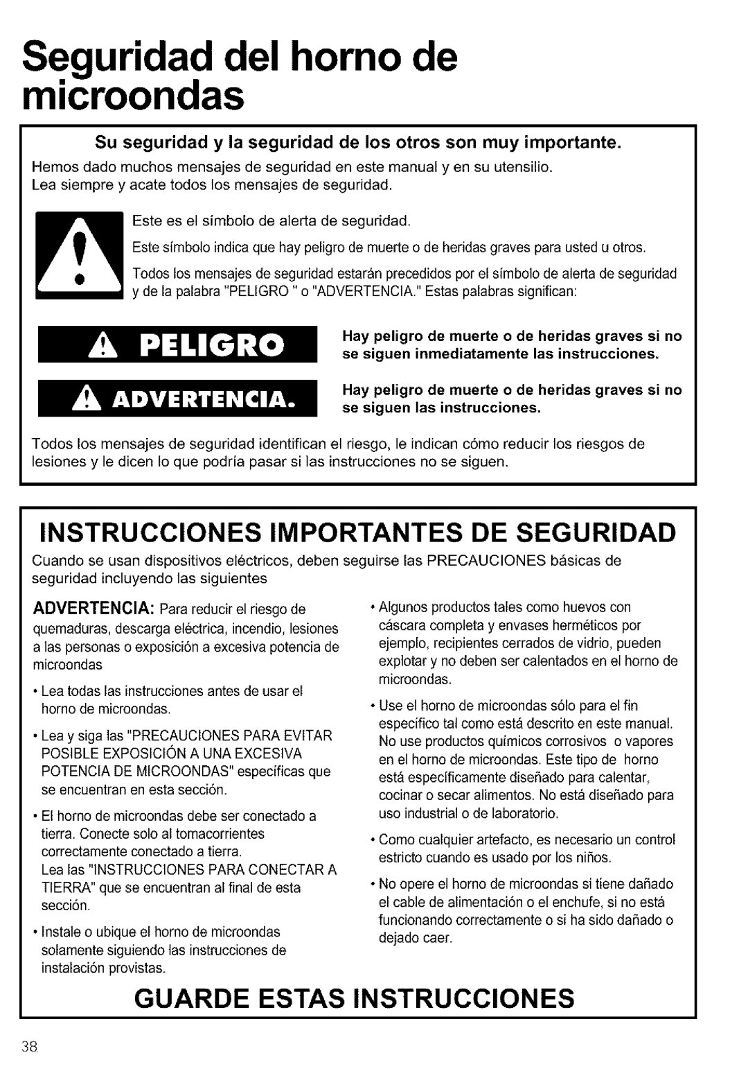 Kenmore 721.64682, 721.64689, 721.64684, 721.64683 Su seguridad y la seguridad de los otros son muy importante, Dejado caer 