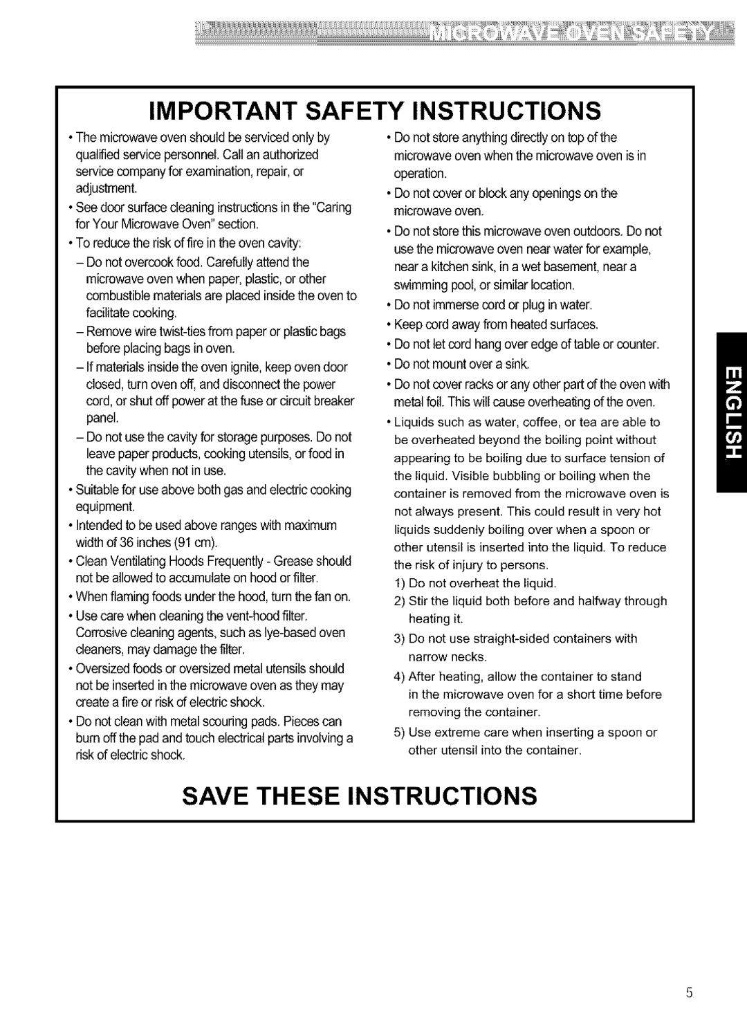Kenmore 721.64684 Important Safety Instructions, Save These Instructions, •To reducethe riskof fire inthe oven cavity 