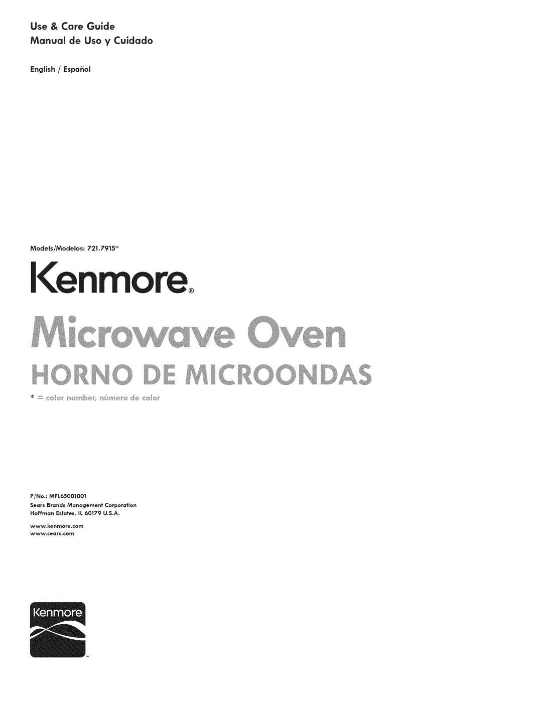 Kenmore 721.7915 manual I enmore, Hor De, English / Espafiol, Models/Moclelos 