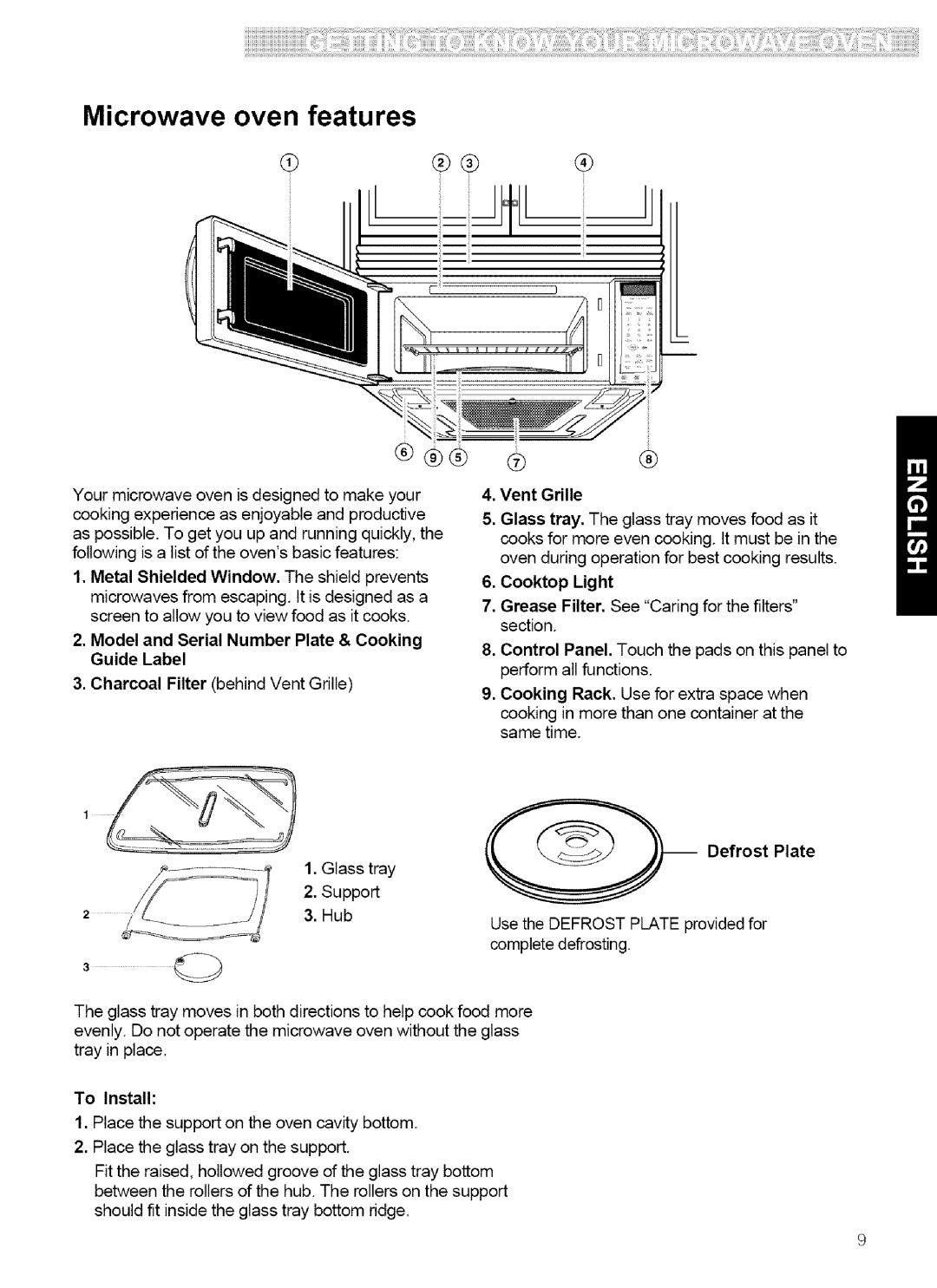 Kenmore 721.80882, 721.80889, 721.80883, 721.80884 manual Microwave oven features 