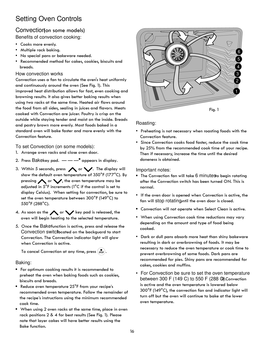 Kenmore 7271 Benefits of convection cooking, How convection works, To set Convection on some models, Baking, Roasting 