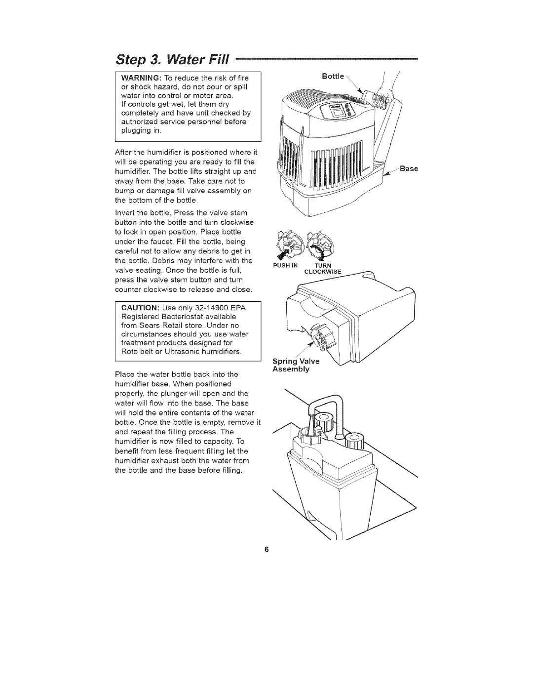 Kenmore 758.15408 manual Water Fifl 