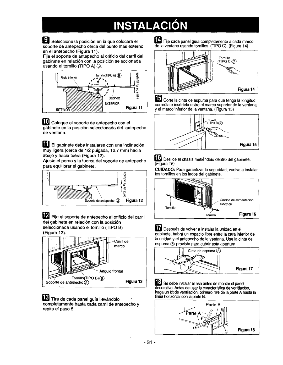 Kenmore 78122 owner manual TomilloFigure16, Flgura18 