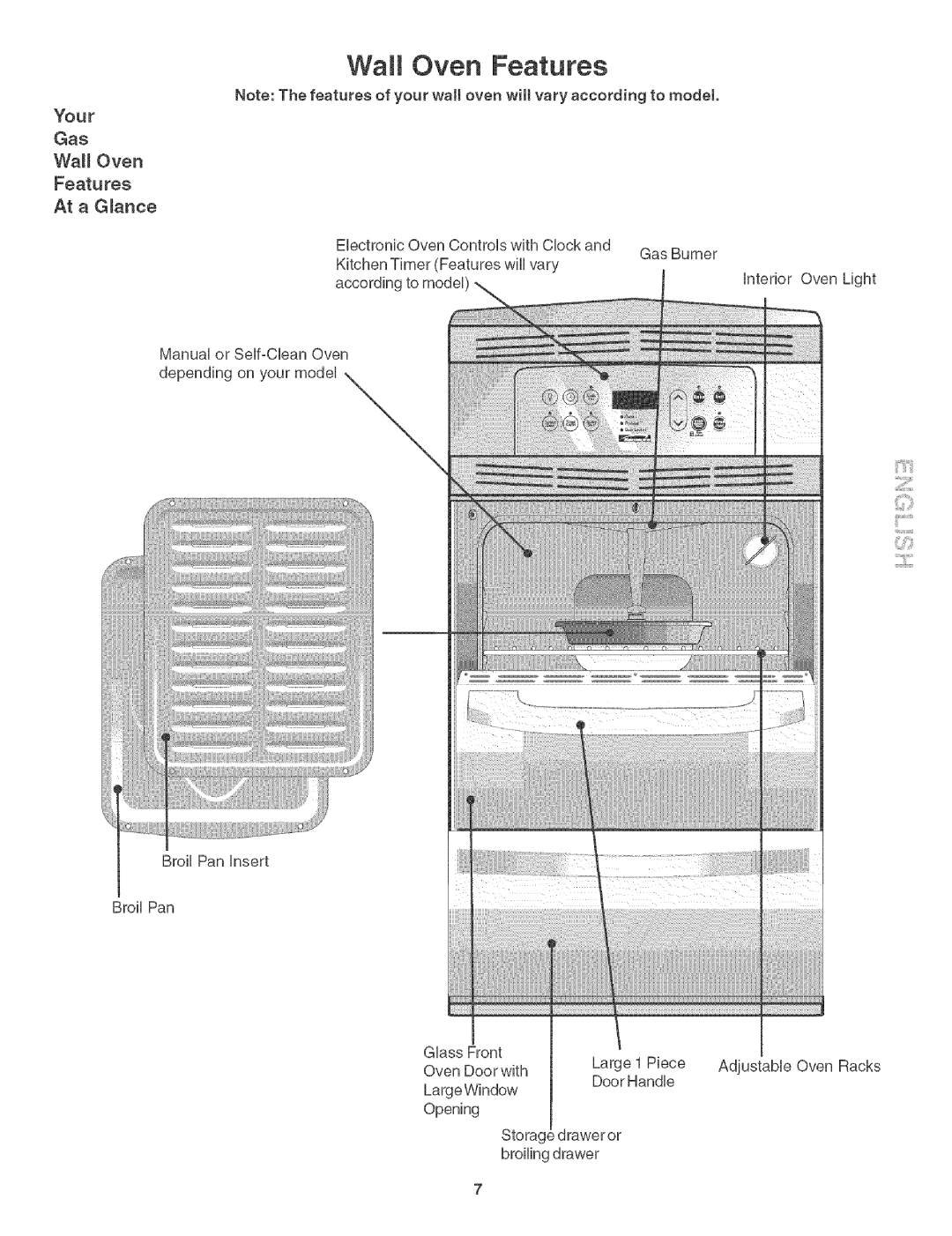 Kenmore 790. 3017 manual Your Gas, Wall Oven Features At a Gance 