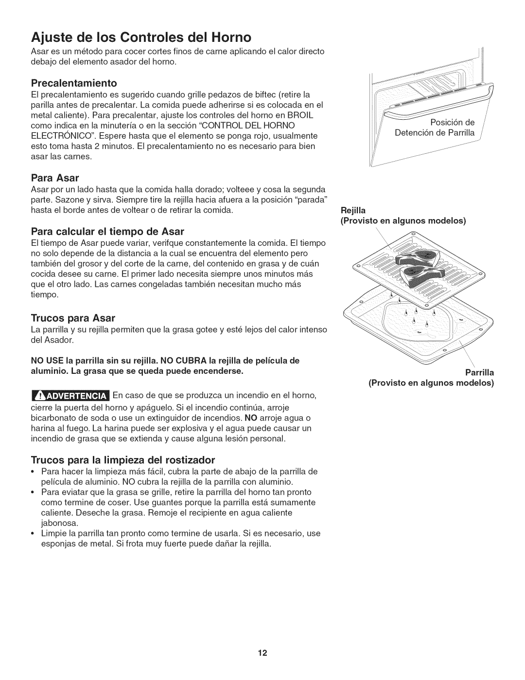 Kenmore 790. 4045 manual Precalentarniento, Para Asar, Para calcular el tiempo de Asar, Trucos para Asar 