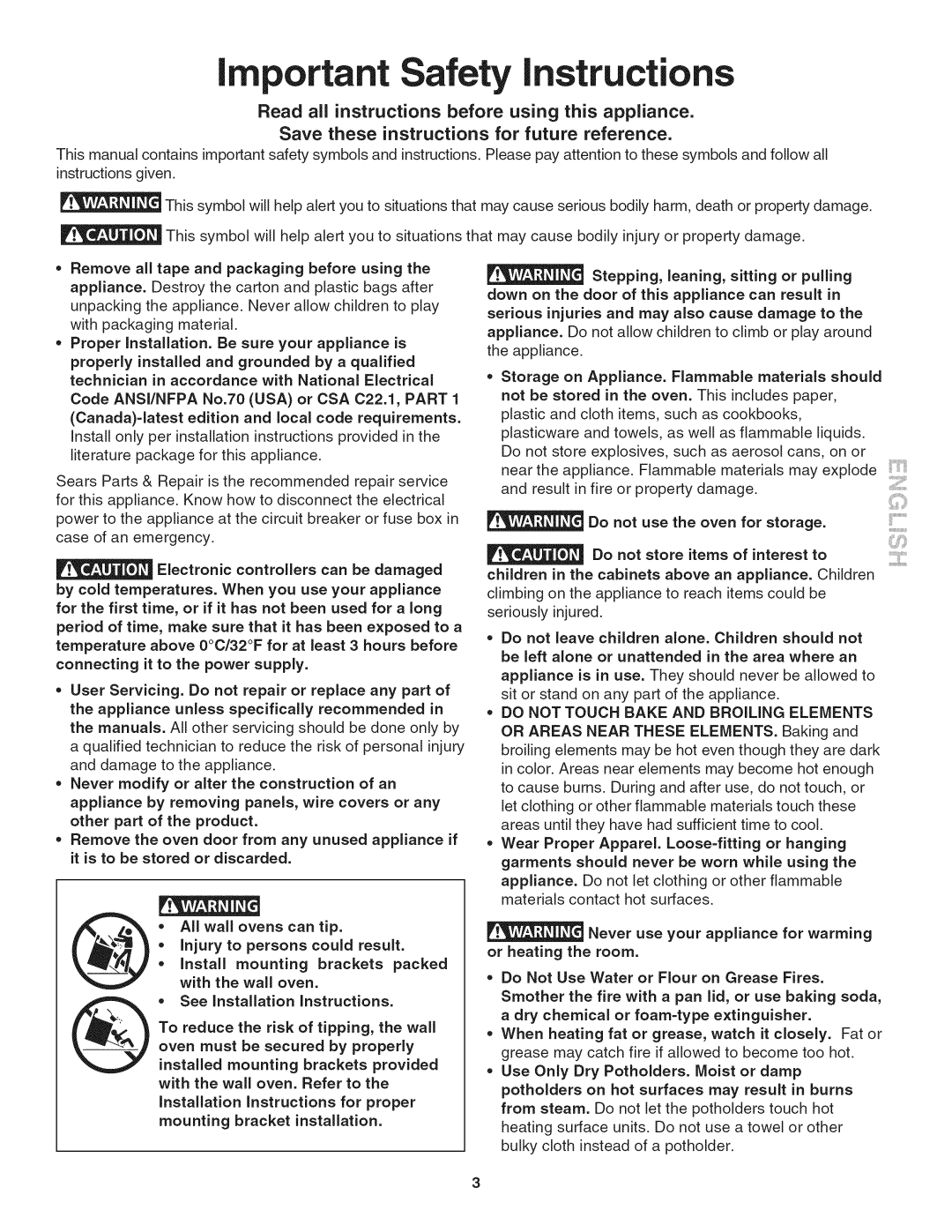 Kenmore 790. 4045 manual important Safety instructions, Read all instructions before using this appliance 