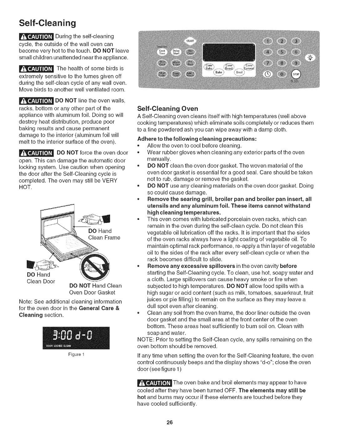 Kenmore 790. 4789, 790. 4788 manual Self=Cleaning, Adhere to the following cleaning precautions 