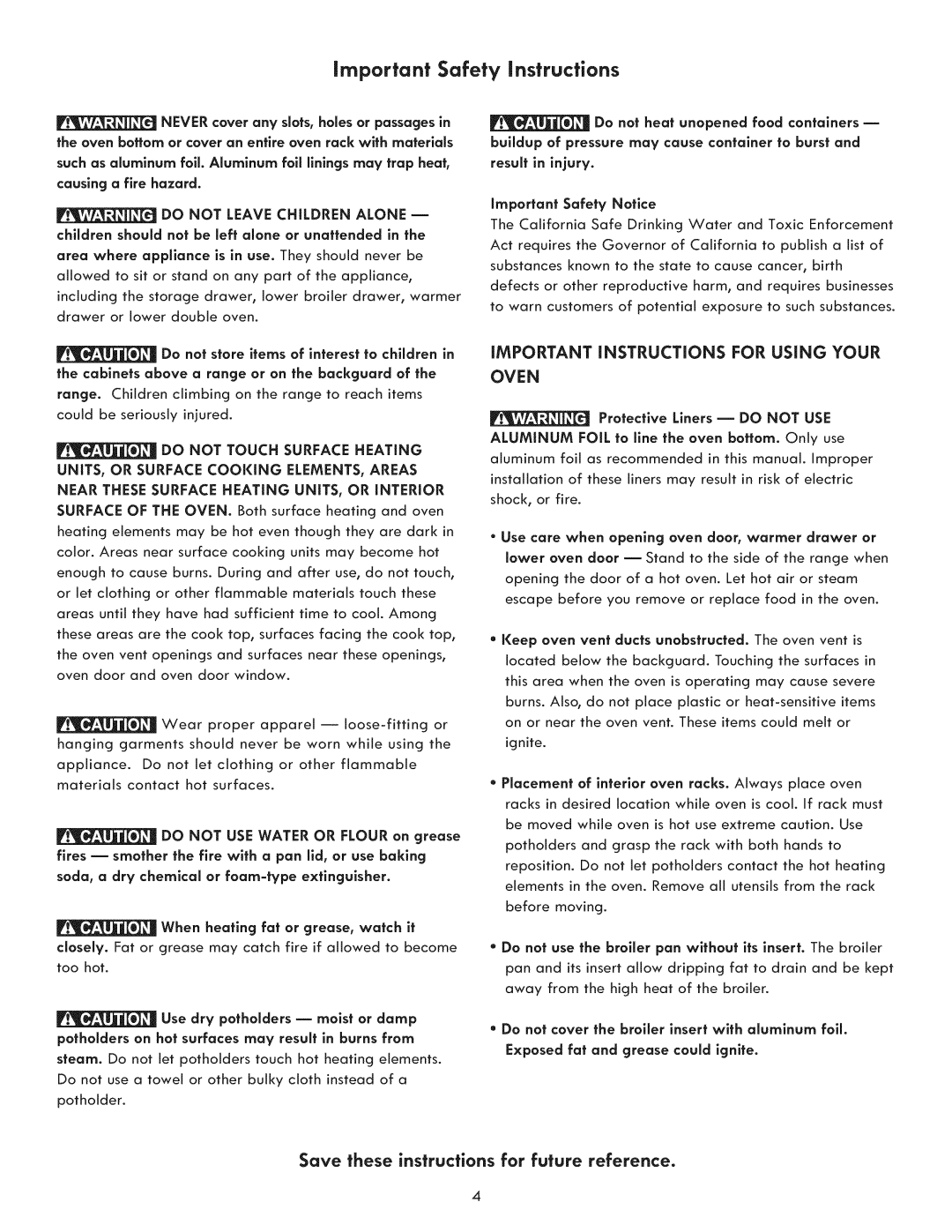 Kenmore 790. 9021 manual IMPORTANT iNSTRUCTiONS for Using Your, Liners, Foil to llne, Bottom 