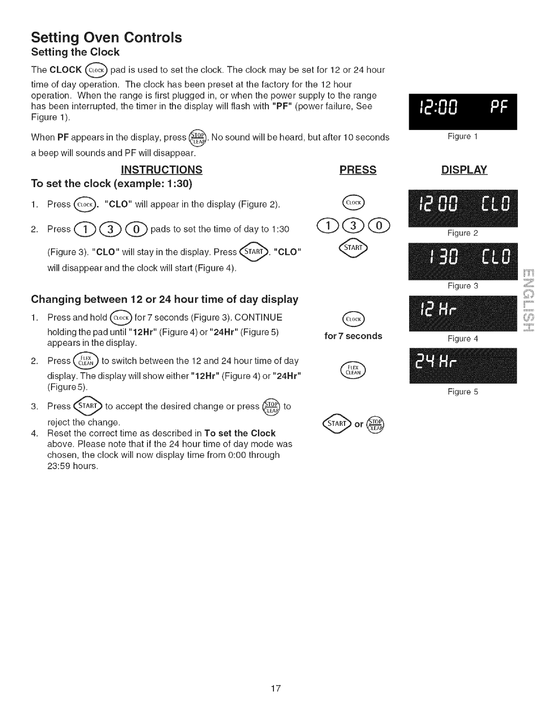 Kenmore 790.3671 manual Setting Oven Controls, Instructionspress 