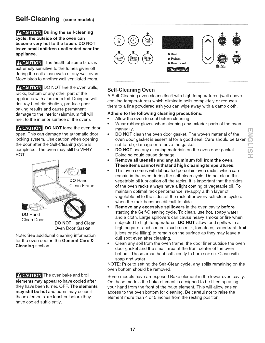 Kenmore 790.4019 manual Self=Cleaning somemode s, Self-Cleaning Oven 