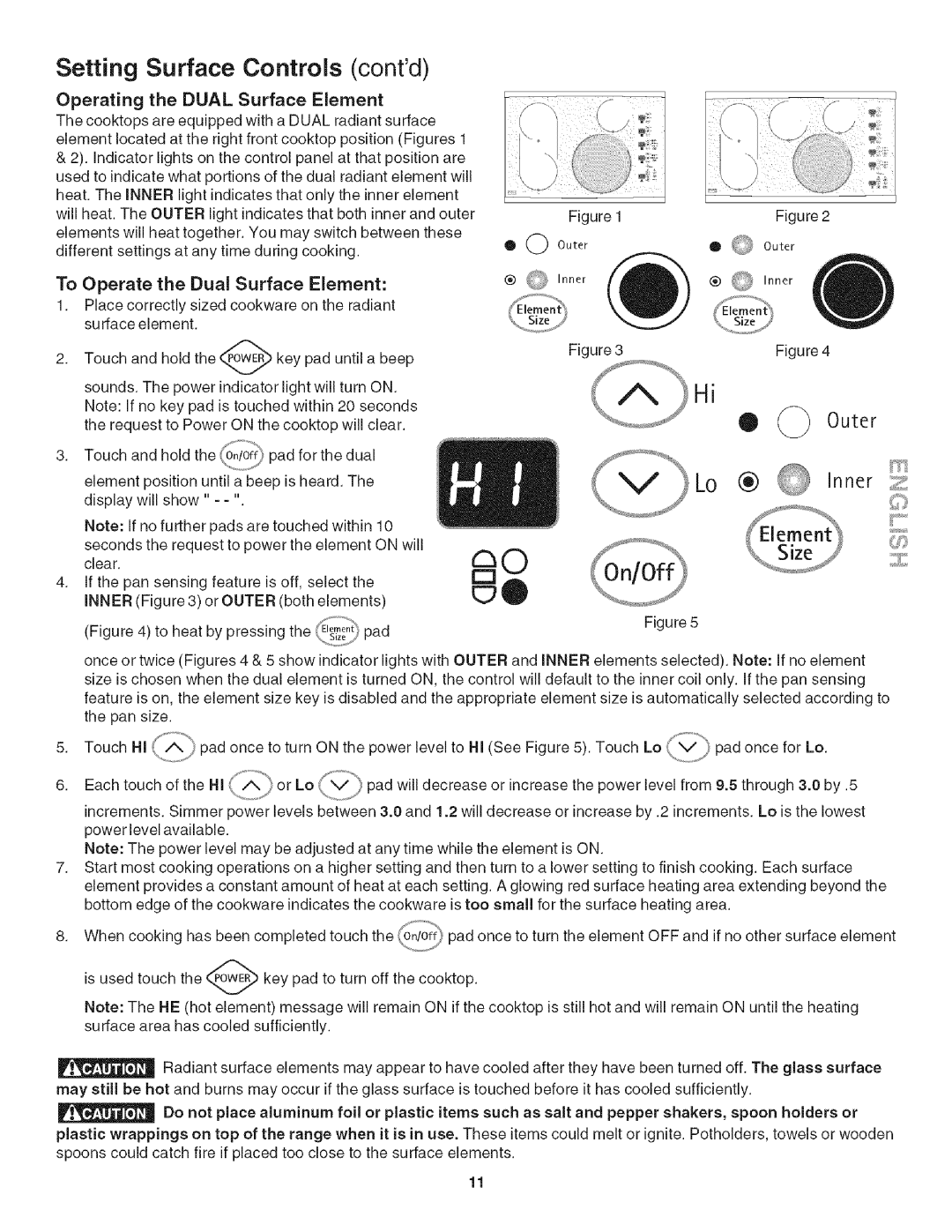 Kenmore 790.4281, 790.4282 manual Outer 