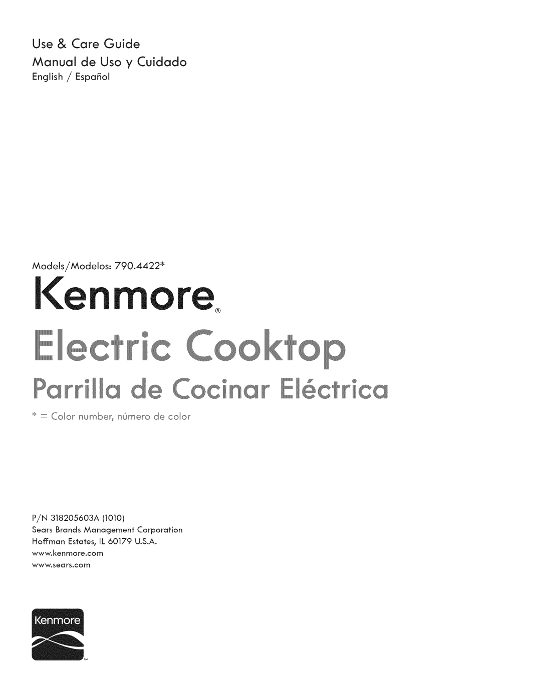 Kenmore 790.4422 manual Use & Care Guide, P rrll, n_r EI6ctri, Manual de Uso y Cuidado, P/N SlS20S60SA1010 