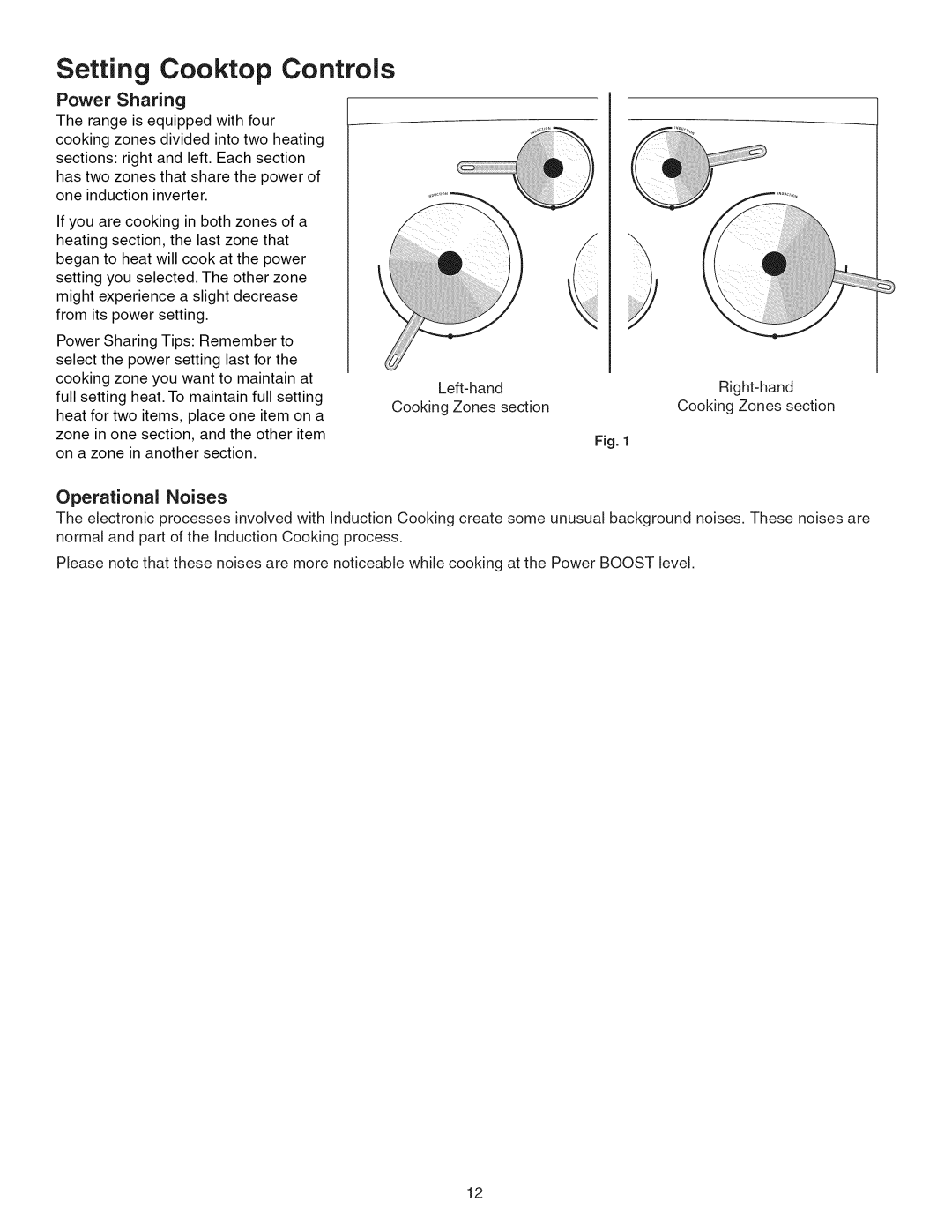 Kenmore 790.45 manual Power Sharing, Operational Noises 