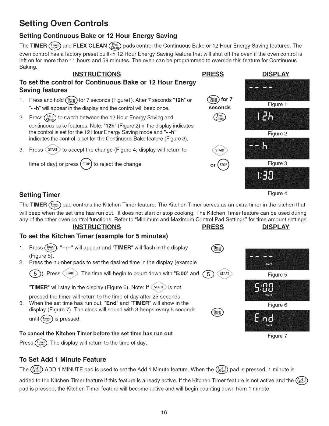 Kenmore 790.45 manual Setting, Oven Controls 