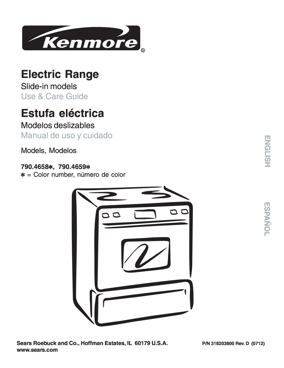 Kenmore manual Electric Range, Estufa eléctrica, 790.46585, Slide-in models, Use & Care Guide, Models, Modelos 