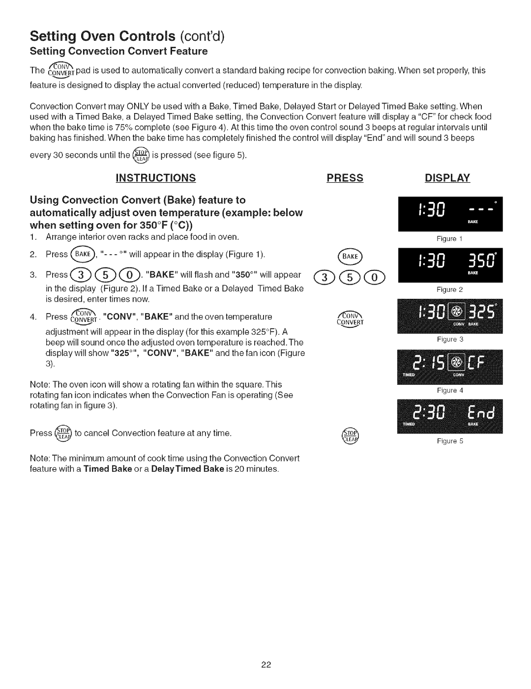 Kenmore 790.4660 manual Setting Convection Convert Feature, Instructions 