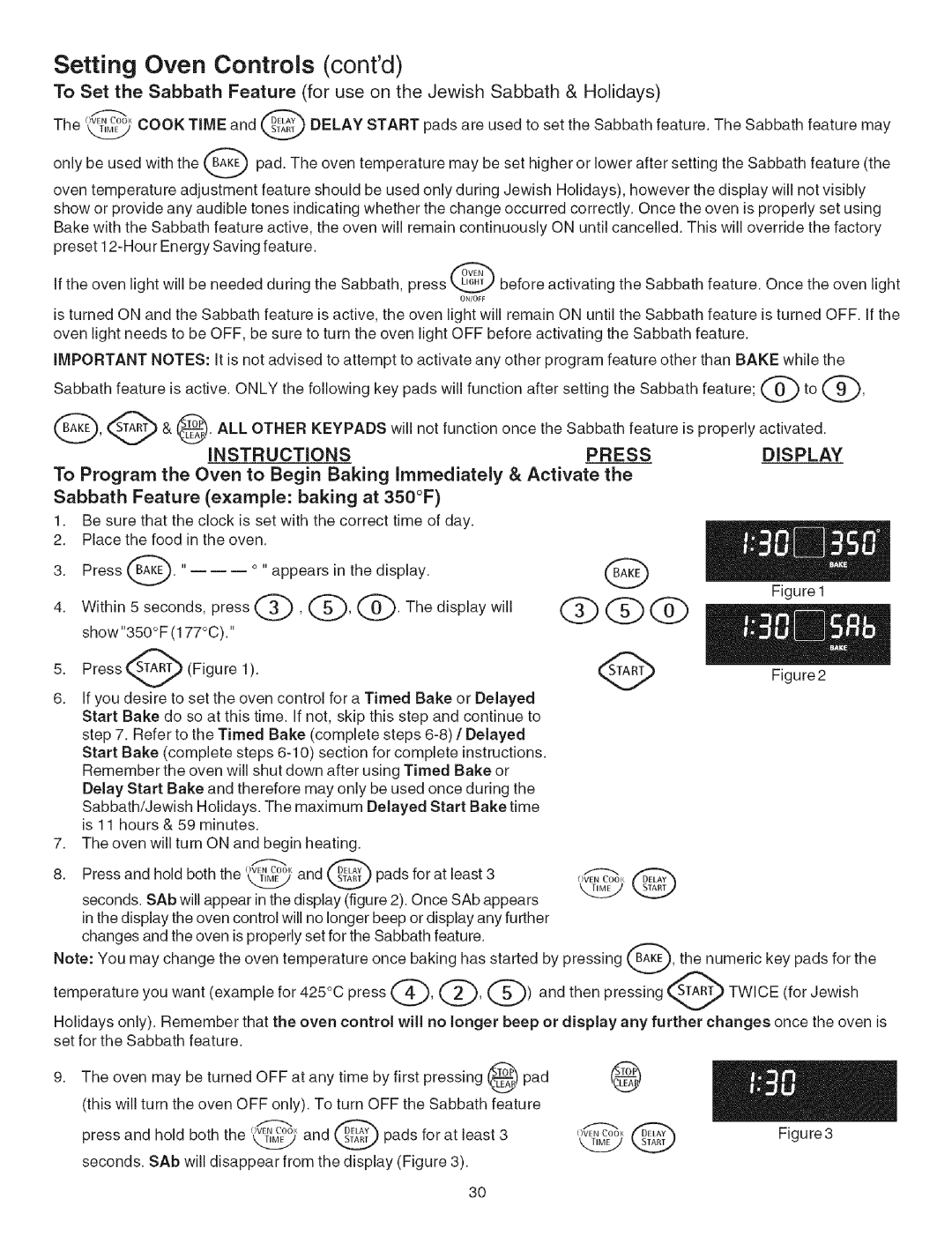 Kenmore 790.4660 manual Setting Oven Controls, Contd 