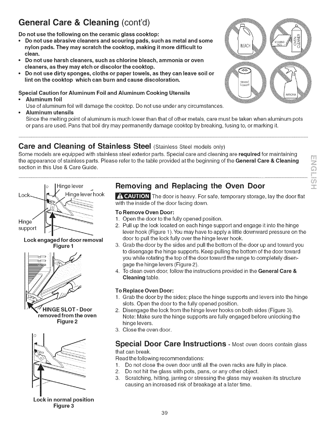 Kenmore 790.4660 manual Aluminum foil, Aluminum utensils 