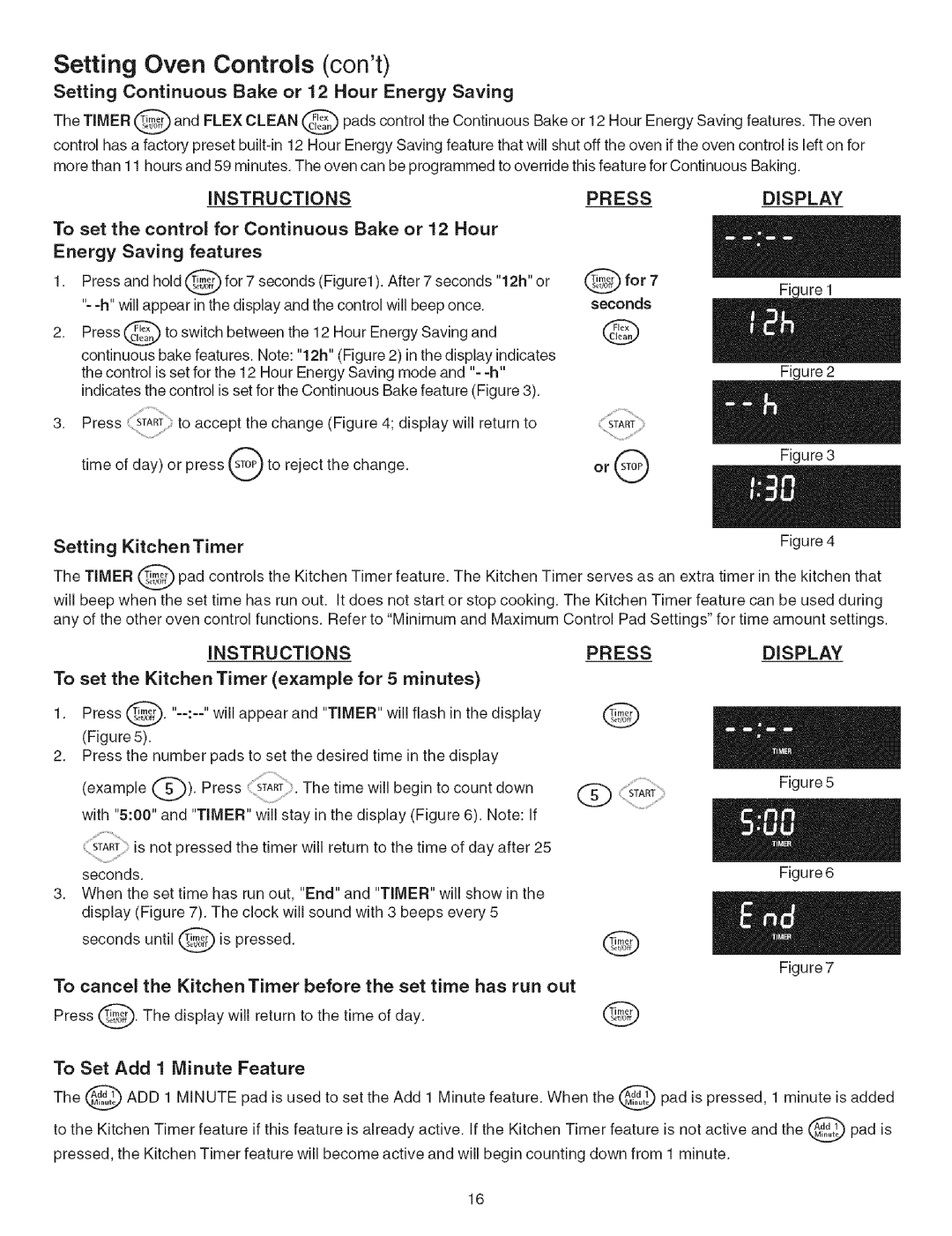 Kenmore 790.467 manual Oven Controls, INSTRUCTiONS, Pressdisplay, Instructionspress 