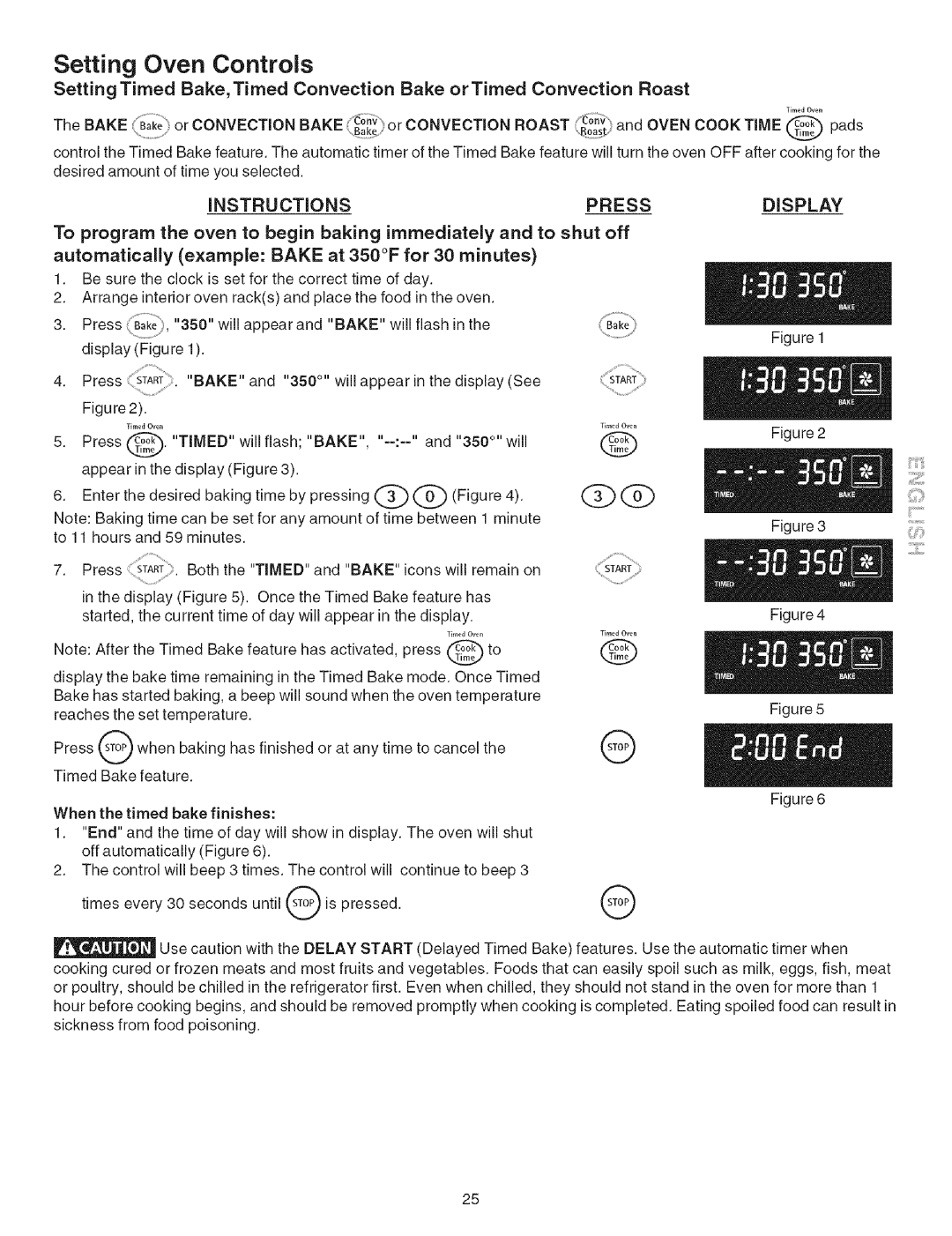 Kenmore 790.467 manual Automatically e×ample Bake at 350F for 30 minutes, Timed 