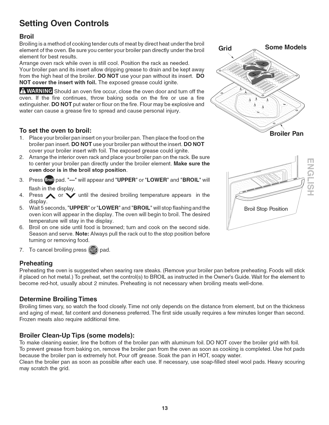 Kenmore 790.4777, 790.4787, 790.4776, 790.4773 manual Some Models, Preheating 