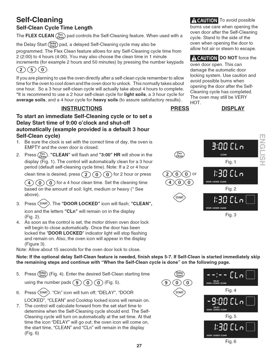 Kenmore 790.4803, 790.4802, 790.4804 manual Self-Cleaning, Self-Clean Cycle Time Length, @i!!!Cii !iiiii 