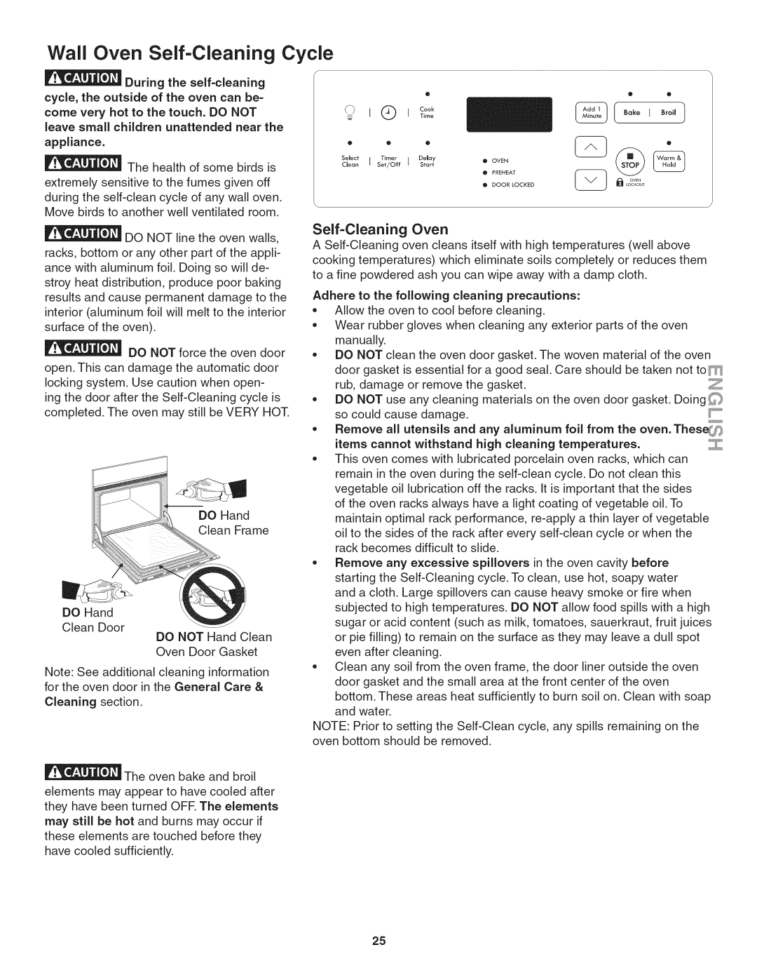 Kenmore 790.4885 manual Wall Oven Self-Cleaning Cycle, Self-Cleaning Oven, Leave small children unattended near Appliance 