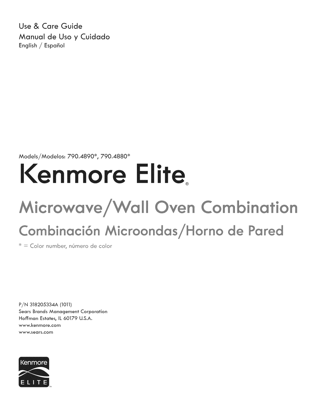 Kenmore 790.488, 790.489 manual Co_inci6n, Use & Care Guide, Elite, o oi, orno de 