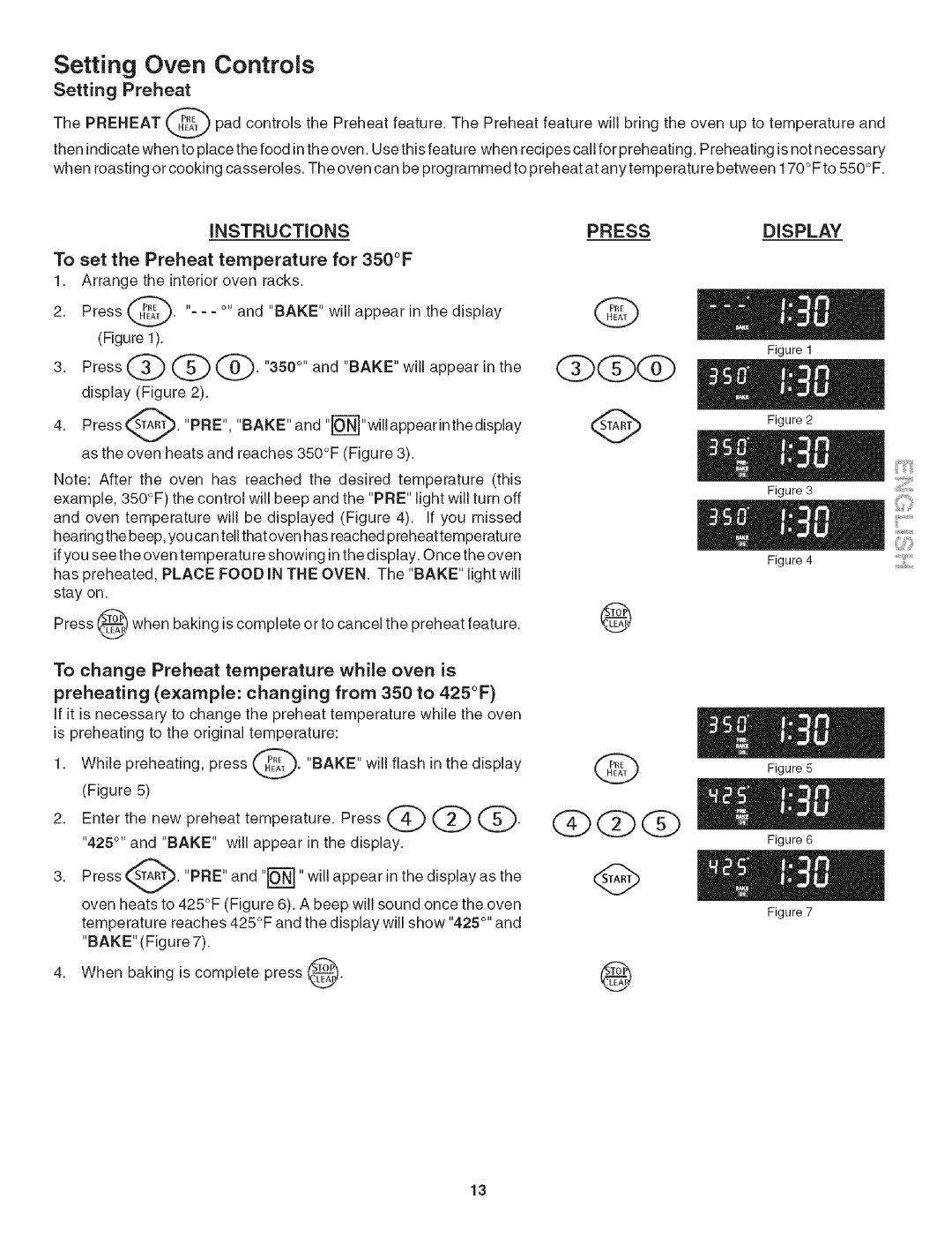 Kenmore 790.4906 manual Db2bQ, Setting Oven Controls, Setting Preheat, To set the Preheat temperature for 350F 