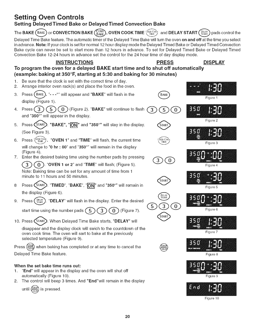 Kenmore 790.4906 manual Setting Delayed Timed Bake or Delayed Timed Convection Bake, Time VE,OOK 