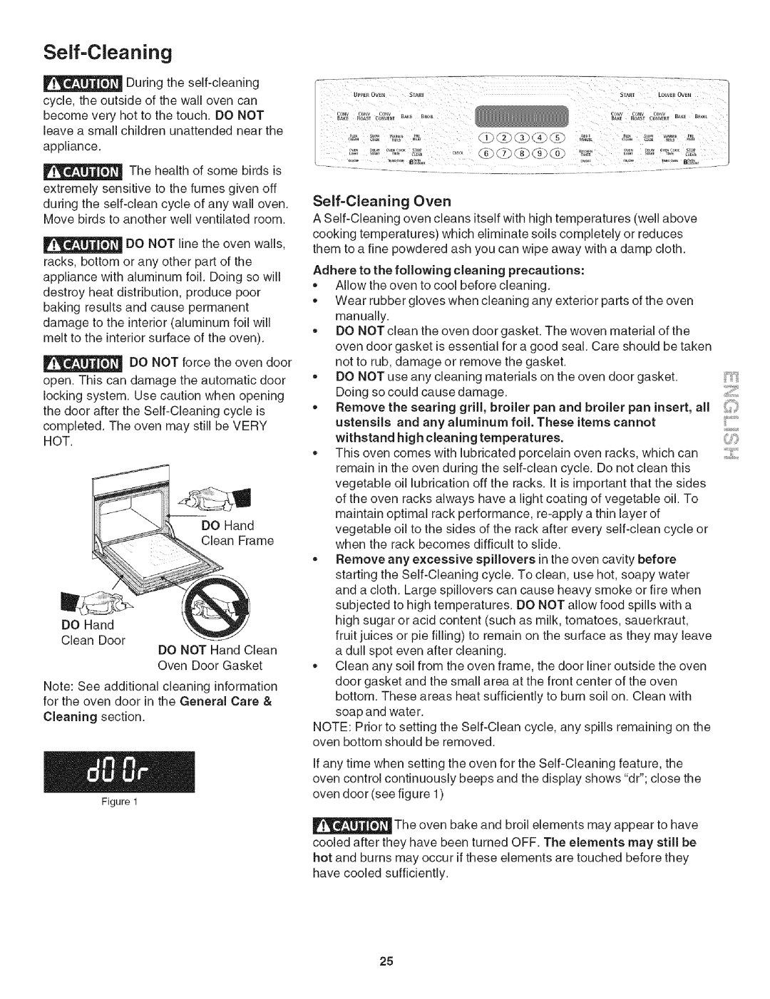 Kenmore 790.4906 manual Self=Cleaning, Adhere to the following cleaning precautions 