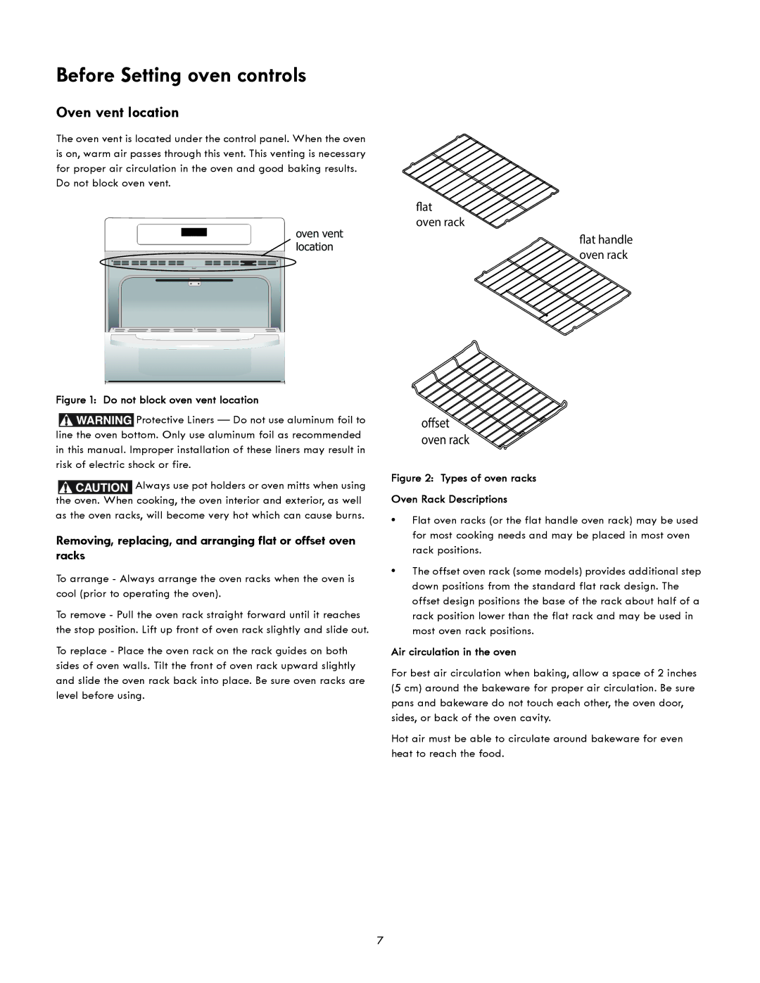 Kenmore 790.4951 Before Setting oven controls, Oven vent location, Do not block oven vent, Air circulation in the oven 